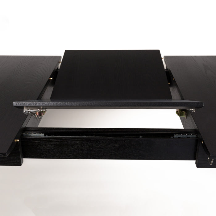 Zuiver Glimps Eettafel Uitschuifbaar - 120/162 x 80 cm - Zwart