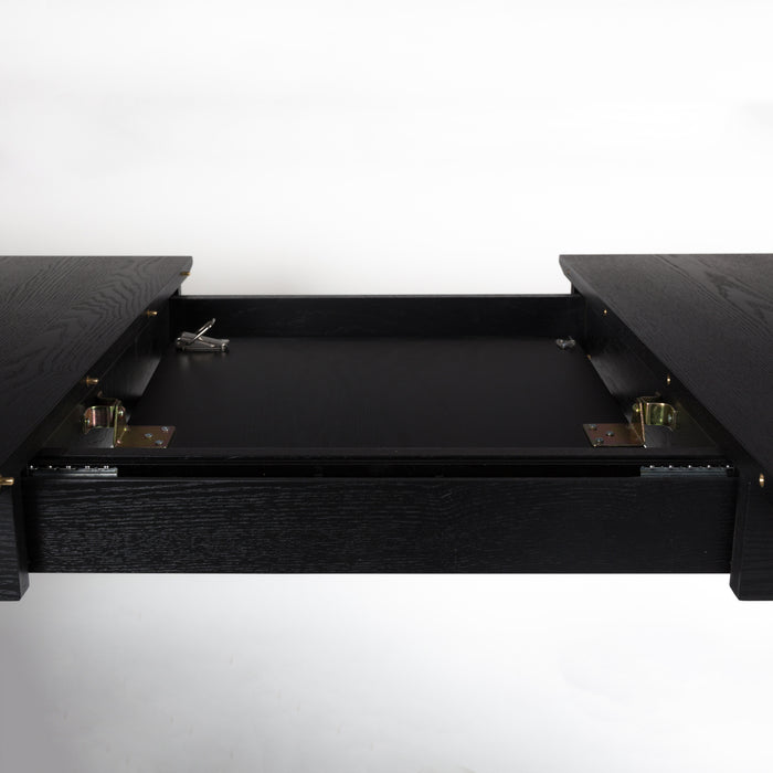 Zuiver Glimps Eettafel Uitschuifbaar - 120/162 x 80 cm - Zwart
