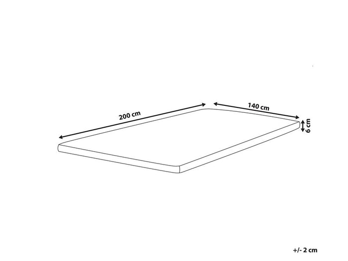 Beliani - COMFY - Matrastopper - Grijs 140 x 200 cm - Polyester