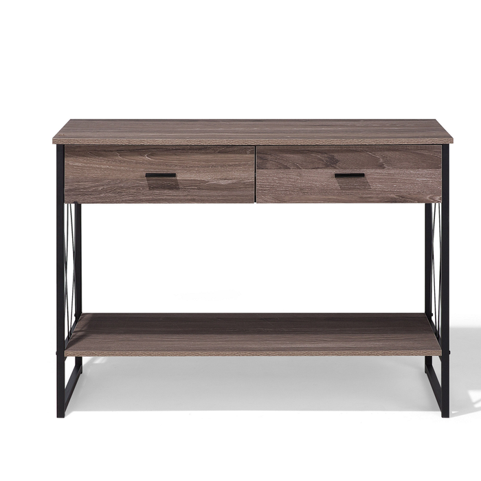 Beliani Ayden Sidetable Donker houtkleur MDF