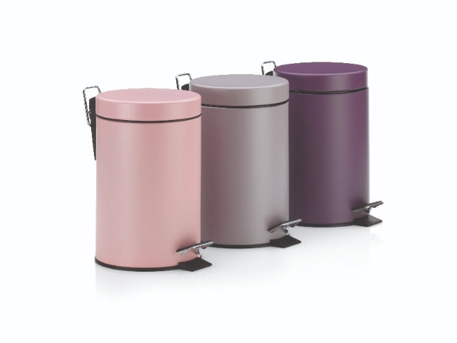 Monaco Pedaal Afvalemmer  - 3 liter - Roze - Kela