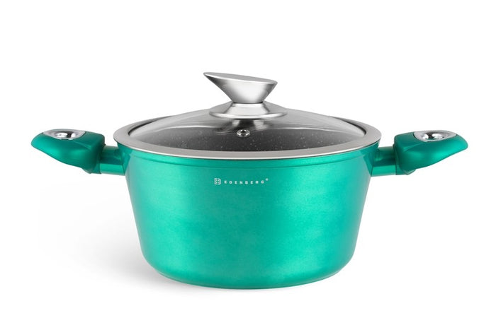 Edenberg Green Line - 15-delige Luxe Pannenset van Gesmeed Aluminium