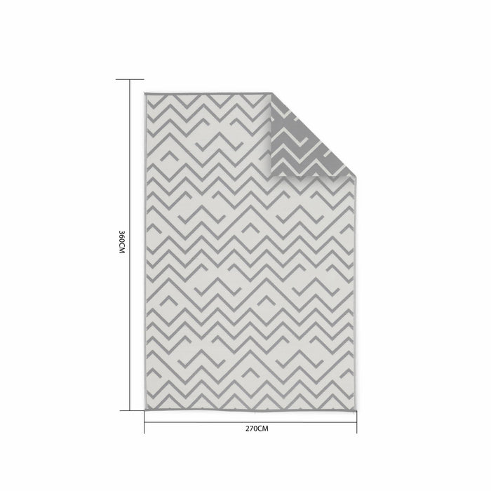 sweeek - Rechthoekig buitentapijt met golfpatroon