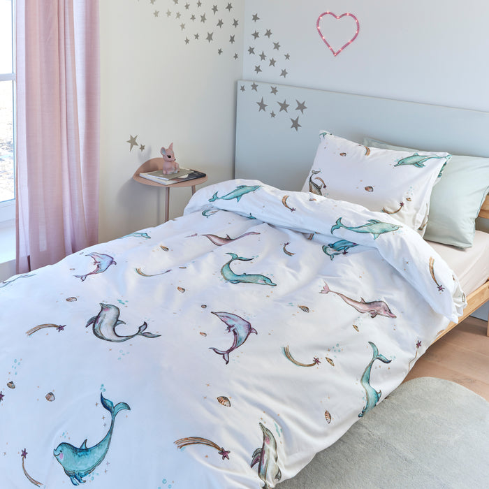 Beddinghouse Kids Magical Dolphi Dekbedovertrek 120 x 150 cm - Multi