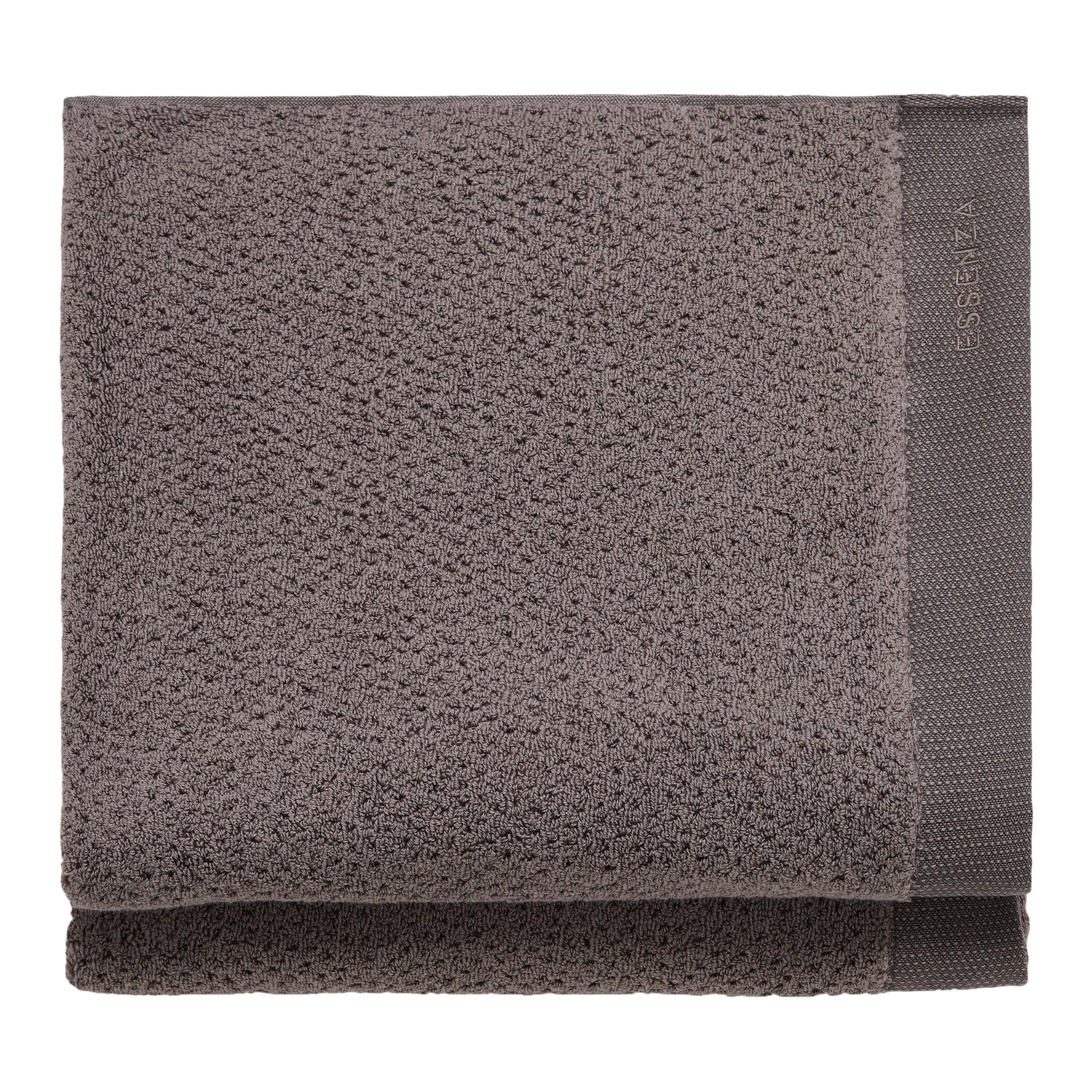 Essenza Connect Organic Breeze Handdoek 70 x 140 cm - Set van 2 - Stone grey