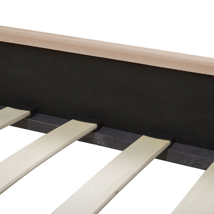 Beliani-MONTPELLIER -Tweepersoonsbed-Beige-160 x 200 cm-Polyester