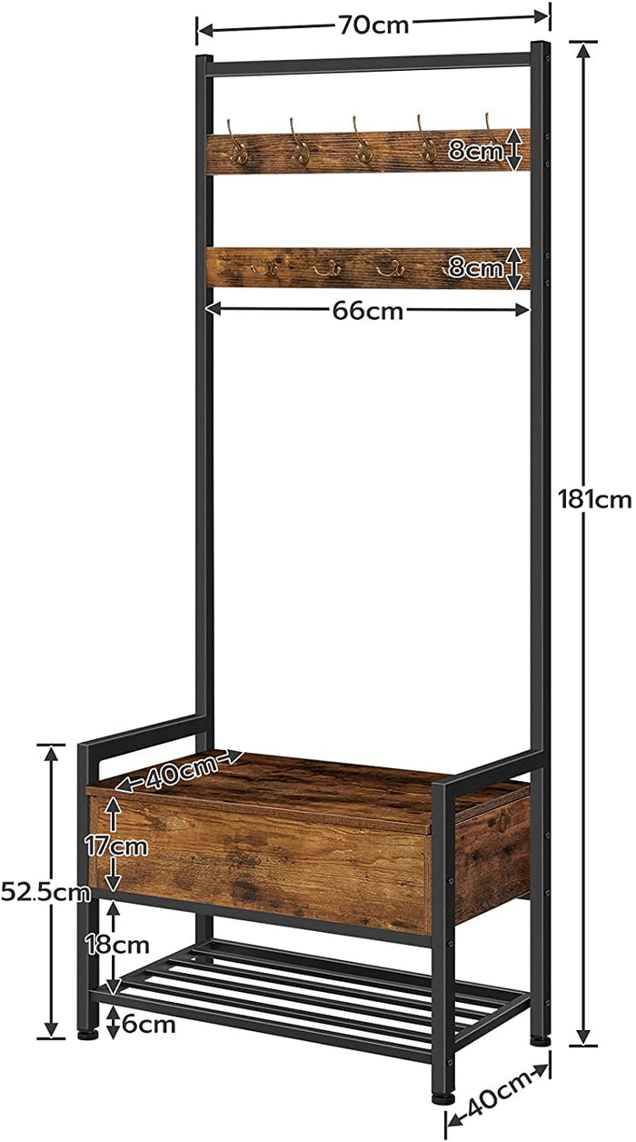 Furnilux -Garderobe - kledingstandaard - 9 haken