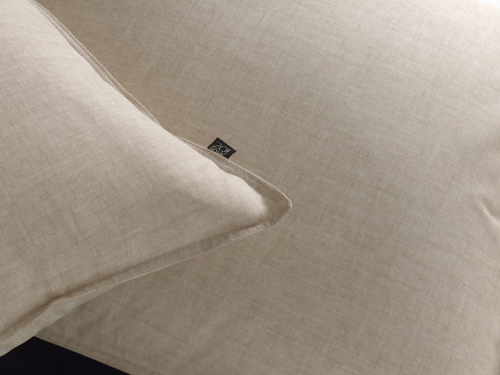 Zo Home Dekbedovertrek Katoen Lino Linnen Look - sandy beige