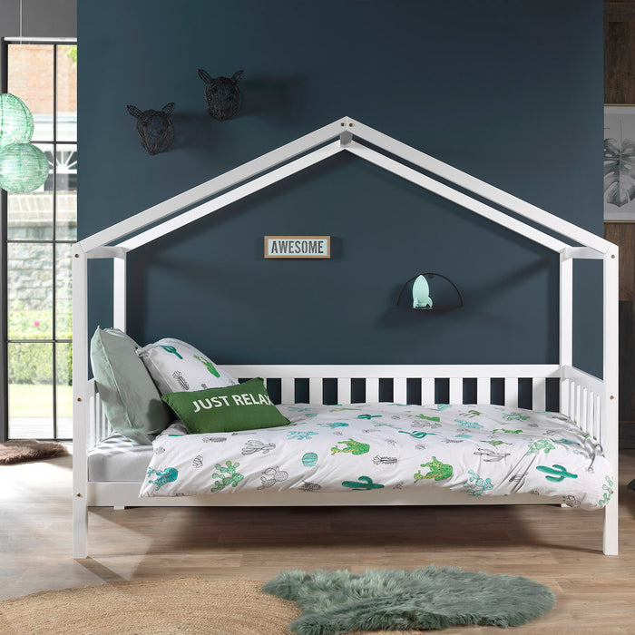 Vipack Dallas Huisbed met Hekje 90 x 200 cm - Wit