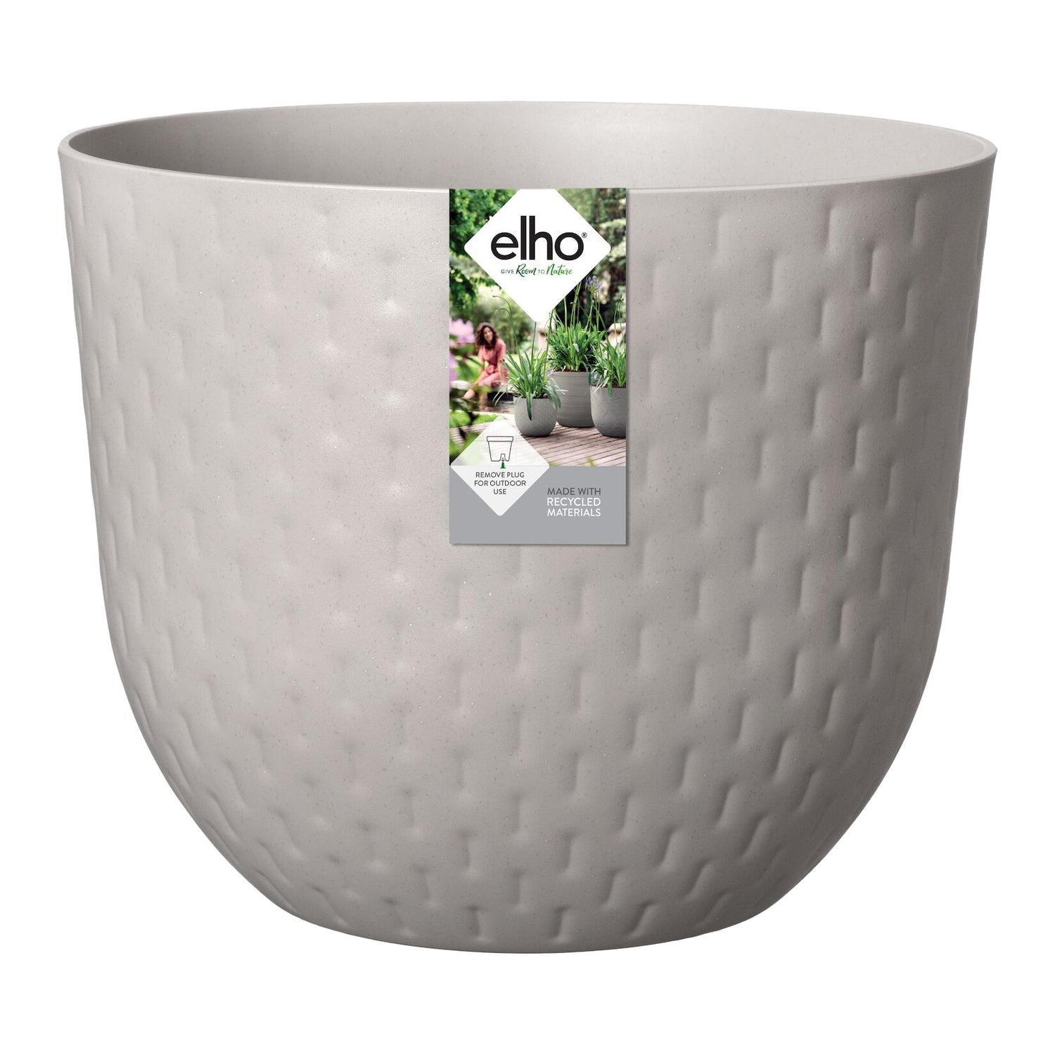 Elho Fuente Grains Bloempot 47 cm - Grijs