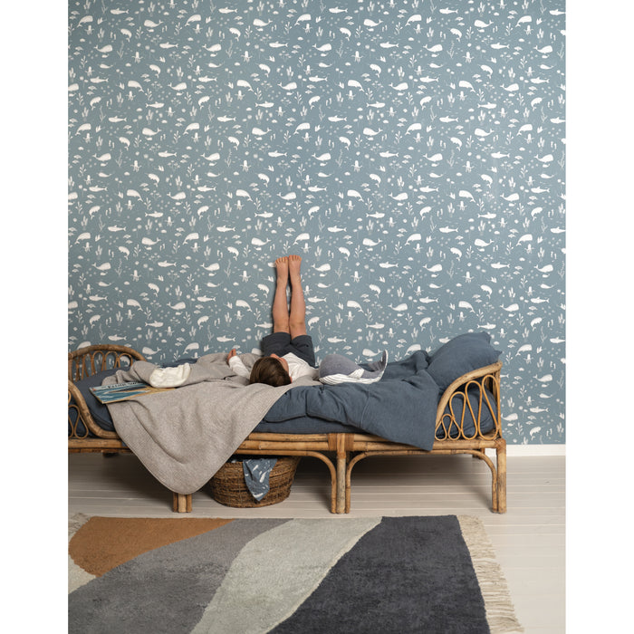Little Dutch Ocean Blue Behang Kinderkamer - Dieren - 10mx53cm - Blauw