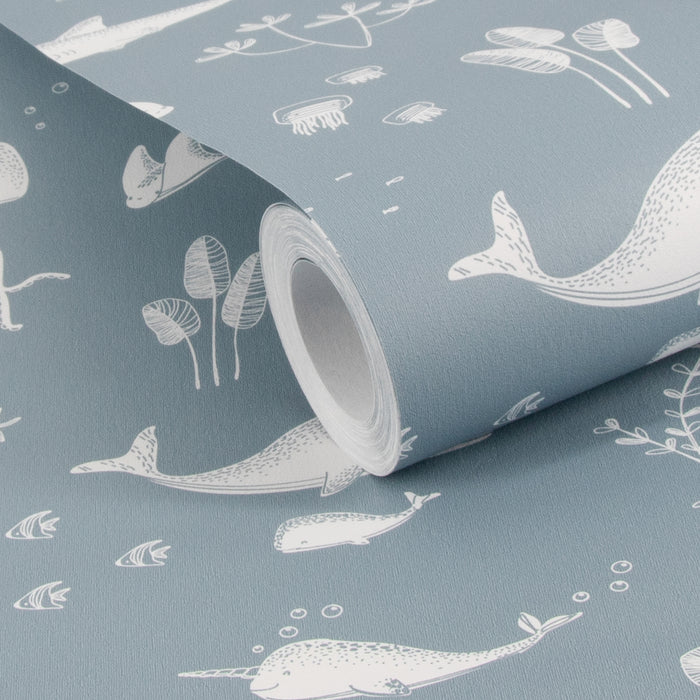 Little Dutch Ocean Blue Behang Kinderkamer - Dieren - 10mx53cm - Blauw