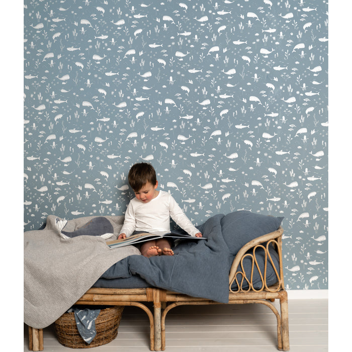 Little Dutch Ocean Blue Behang Kinderkamer - Dieren - 10mx53cm - Blauw