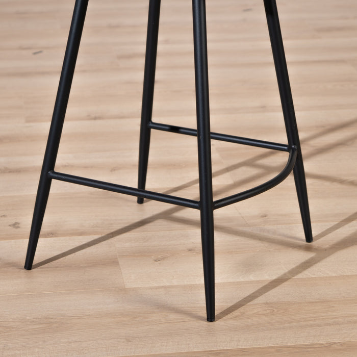 Bronx71 Industriële barkruk Barrel zwart|antraciet eco-leer 69 cm