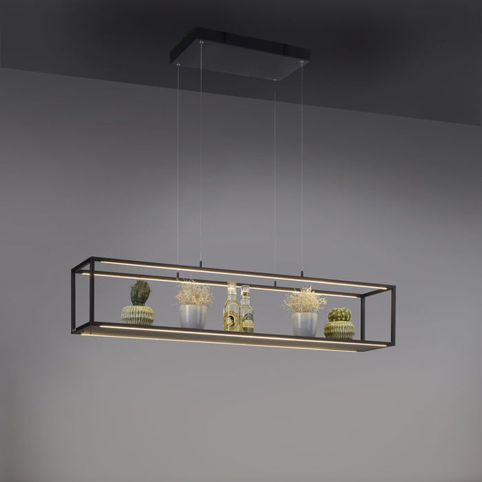 Paul Neuhaus Hanglamp Contura Zwart 105cm incl. Dimmer