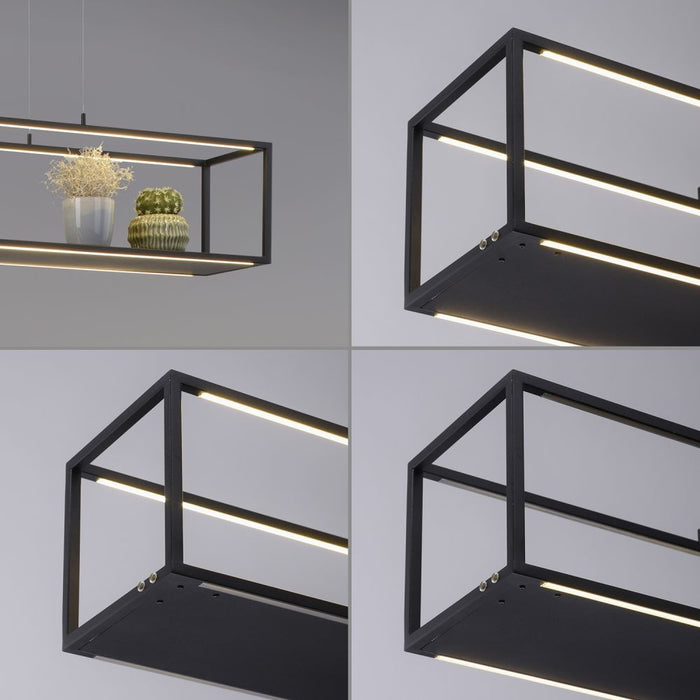 Paul Neuhaus Hanglamp Contura Zwart 105cm incl. Dimmer