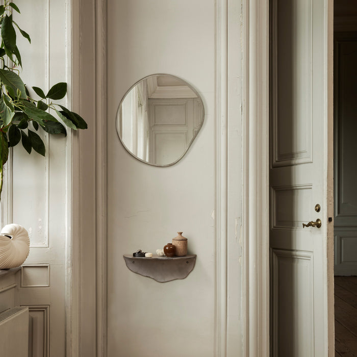 Ferm Living Pond Spiegel - Small - Dark Chrome Frame