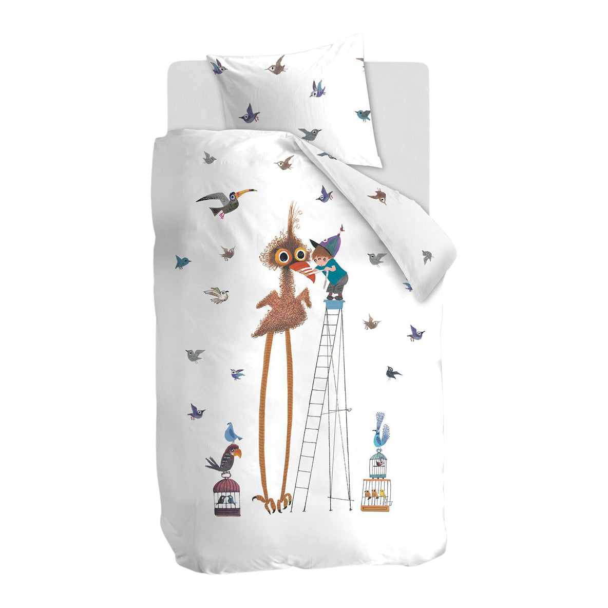 Beddinghouse x Fiep Amsterdam Fiepvogel Dekbedovertrek 140 x 220 cm - Multi