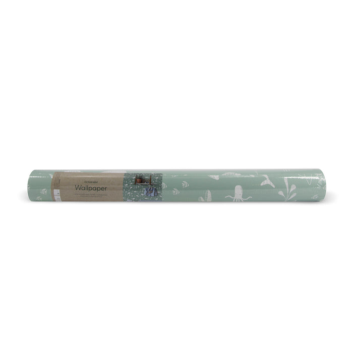 Little Dutch - Vliesbehang - Ocean Mint - Mint - 10mx53cm