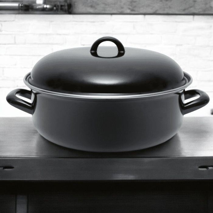 OTIX Braadpan Inductie Met deksel Emaille 6 liter 28 cm Alle Warmte...