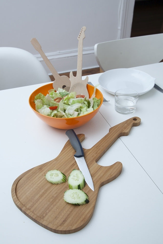 Kikkerland Gitaar Bamboe Snijplank