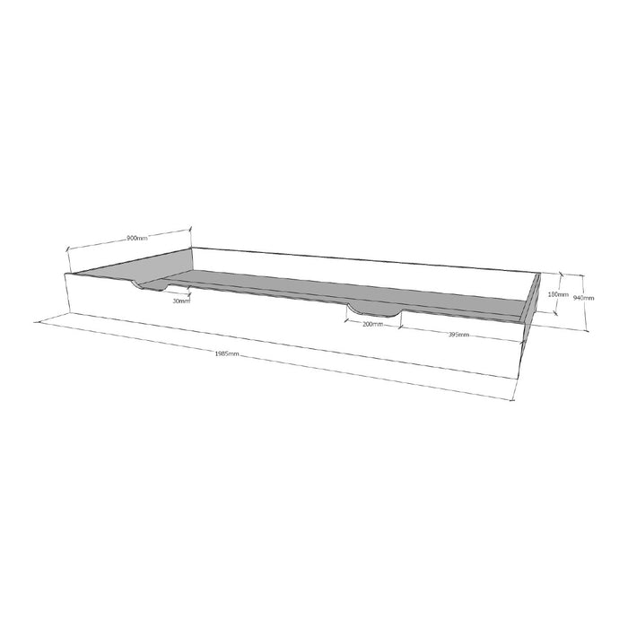 Vipack Dallas Rolbed 90 x 200 cm - Bruin