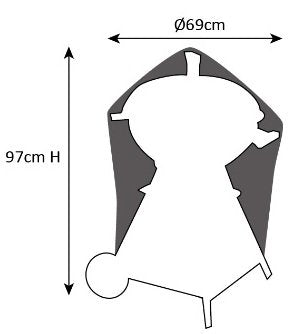 SORARA Beschermhoes BBQ 97 x Ø 69 cm