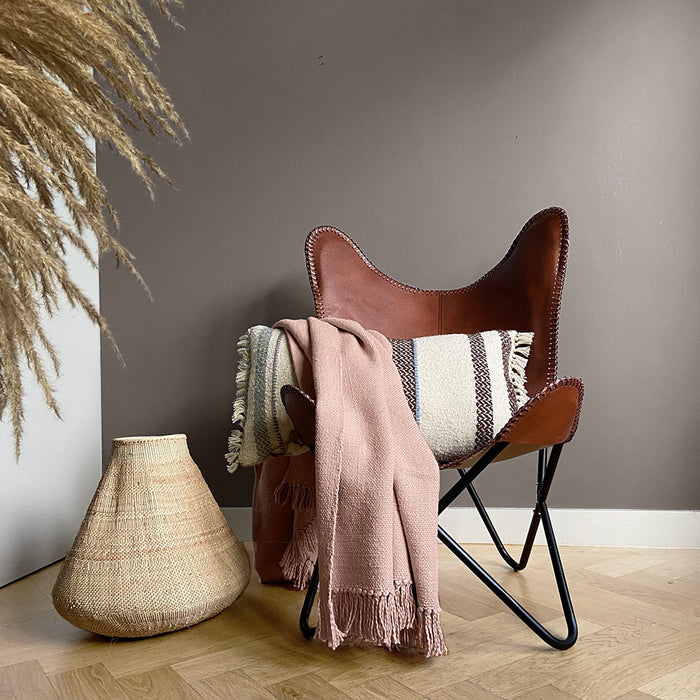 Malagoon Katoenen Plaid - Powder Pink