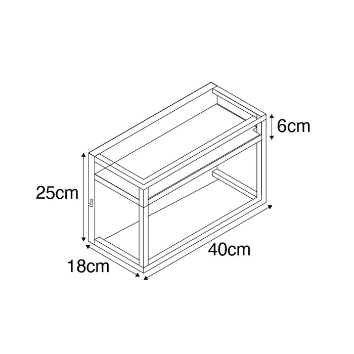 QAZQA Industriële wandlamp zwart met rek 2-lichts - Cage Rack