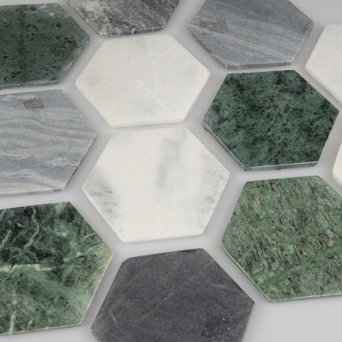 Home Delight - Onderzetter hexagon 4 wit