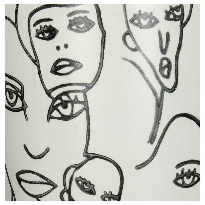 SVJ Home Decorations Gezichten Vaas - H40 x Ø19 cm - Keramiek