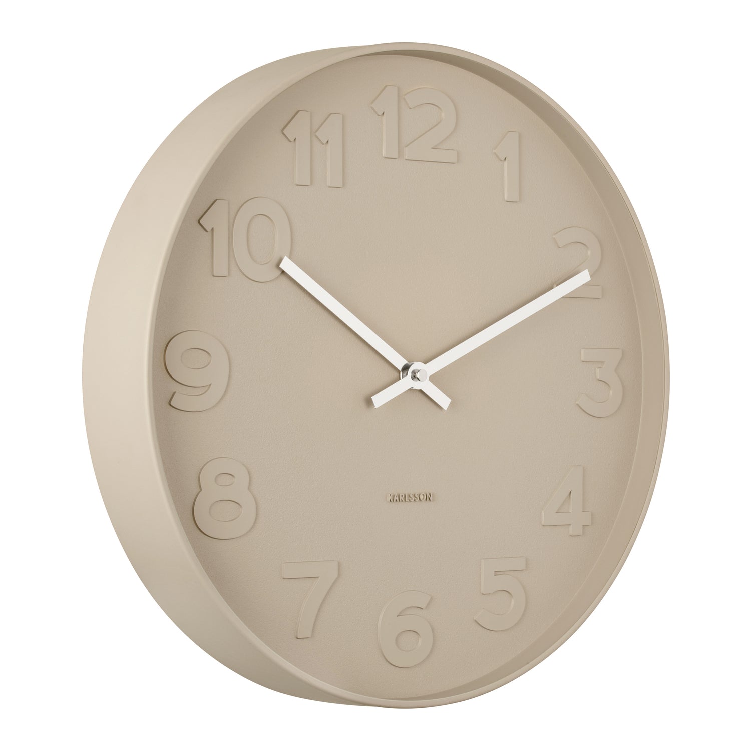 Karlsson Mr. Brown Numbers Wandklok S - Zandbruin
