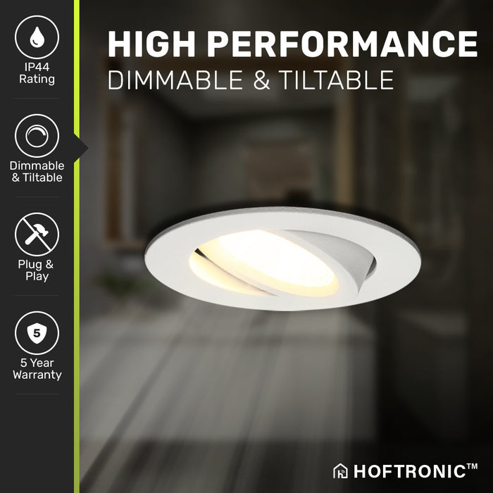 HOFTRONIC  Rome - LED Inbouwspots Badkamer IP44 Wit