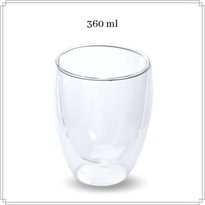 OTIX Dubbelwandige Glazen Koffietassen Koffieglazen 6 stuks Transpa...