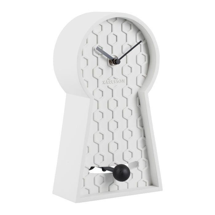 Karlsson Honeycomb Pendulum Tafelklok - Wit