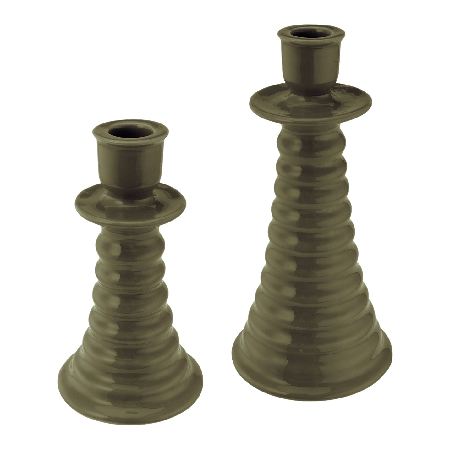 vtwonen Ceramic Kandelaar - Set van 2 - Groen