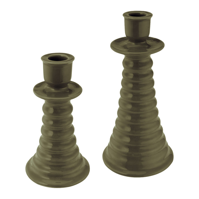 vtwonen Ceramic Kandelaar - Set van 2 - Groen