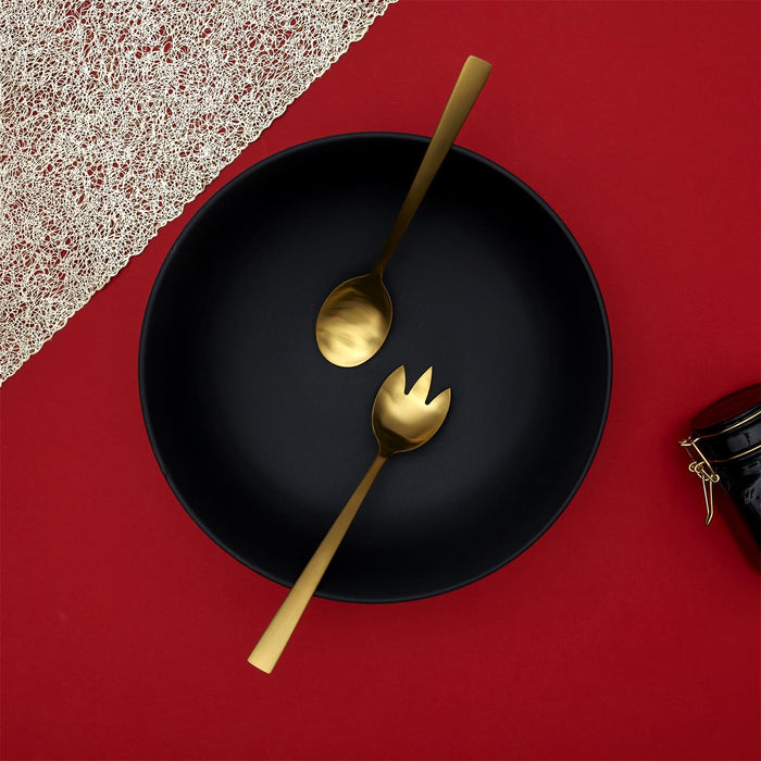 Salade bestek Italy Mat - Goud