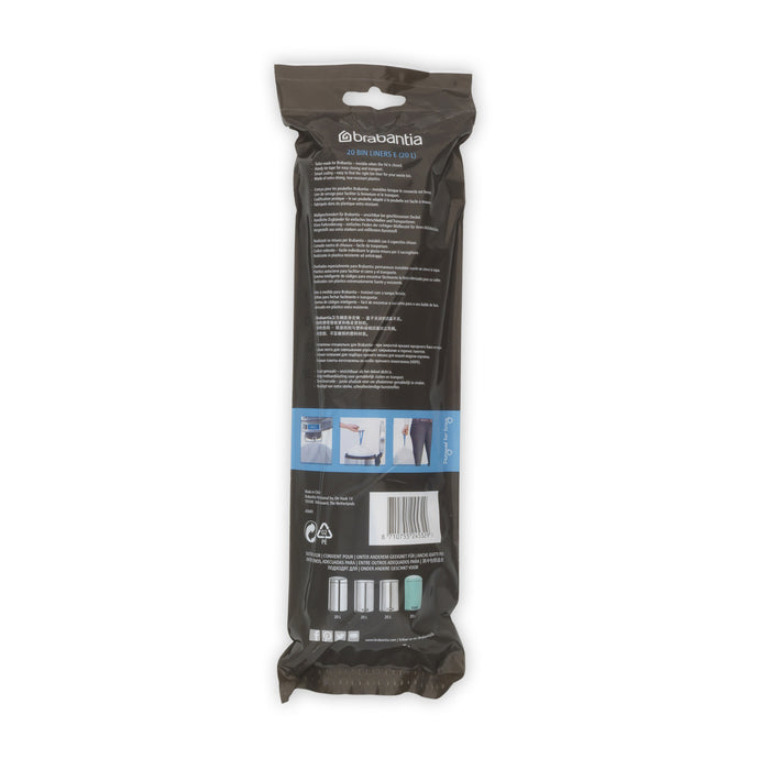 Brabantia Type E PerfectFit Afvalzak 20 Liter Laag Model - 20 zakken