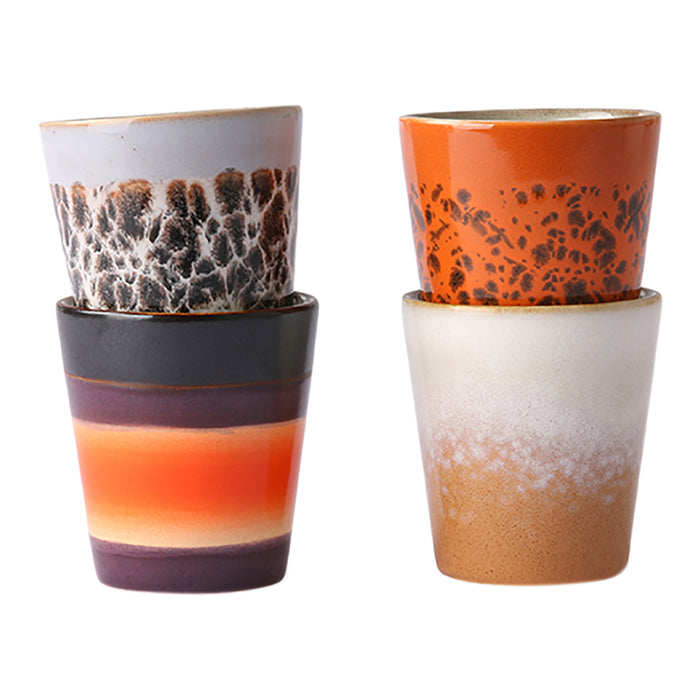 HKliving 70's Ceramics Ristrettokopje 0,1 L - Set van 4 - Cera