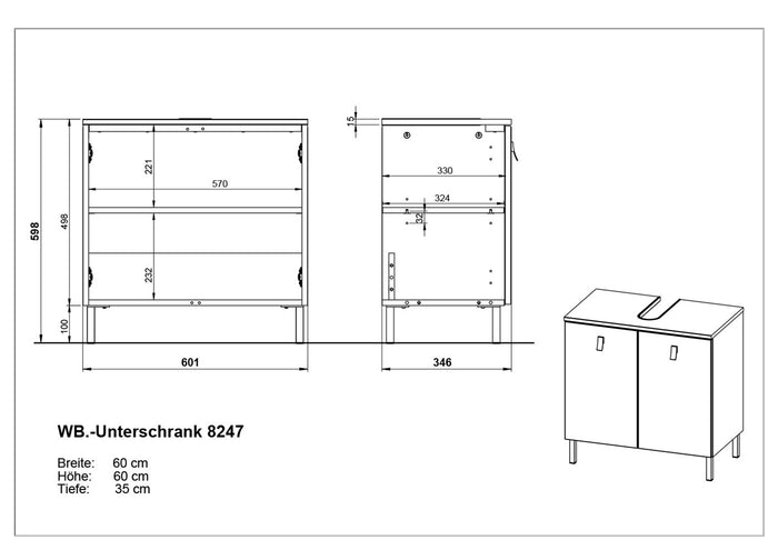 Germania Tulsa Wastafelonderkast