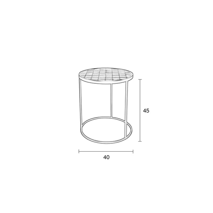 Zuiver Glazed Bijzettafel