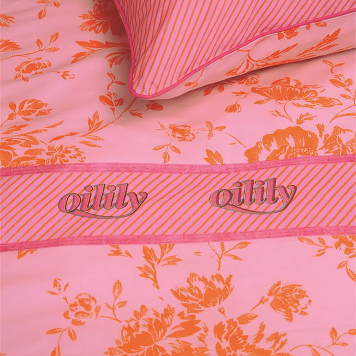 Oilily Prom Flowers Dekbedovertrek 140 x 220 cm - Roze