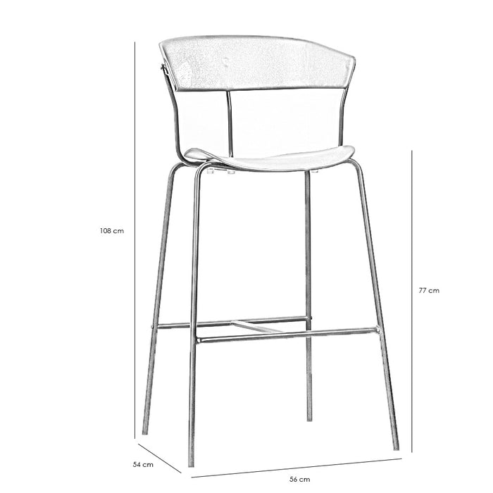 Livin24 Scandinavische barkruk Olea zwart 77 cm