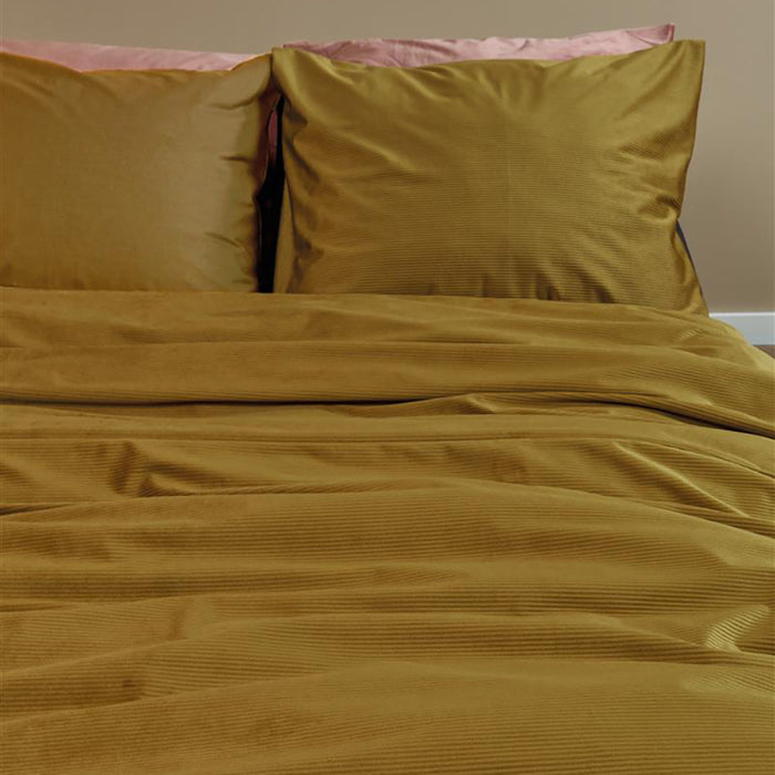 At Home by Beddinghouse Cosy Corduroy Dekbedovertrek 200 x 220 cm - Okergeel
