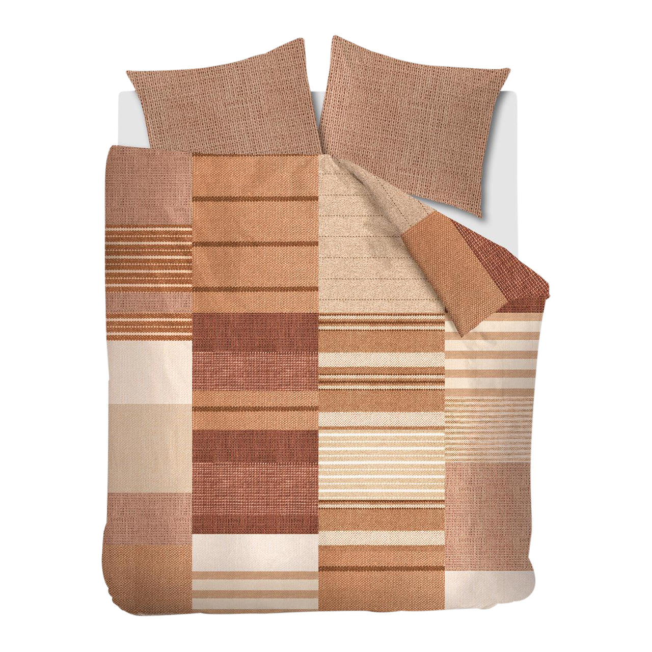 Beddinghouse Oliver Dekbedovertrek 200 x 200/220 cm - Terra