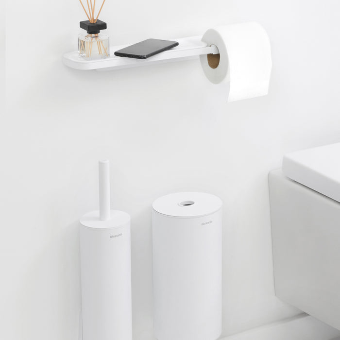 Brabantia MindSet Toiletrolhouder met Plank - Mineral Fresh White