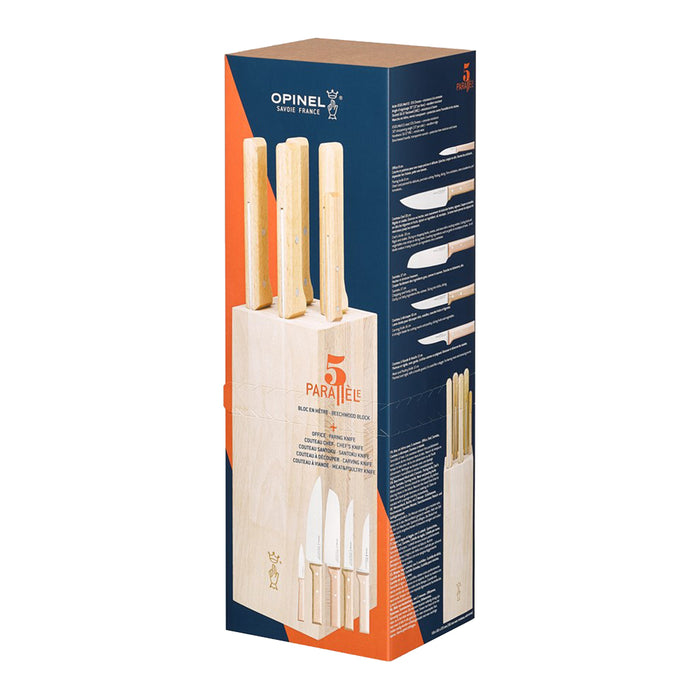 Opinel Parallèle Messenblok 5-delig - Vlees
