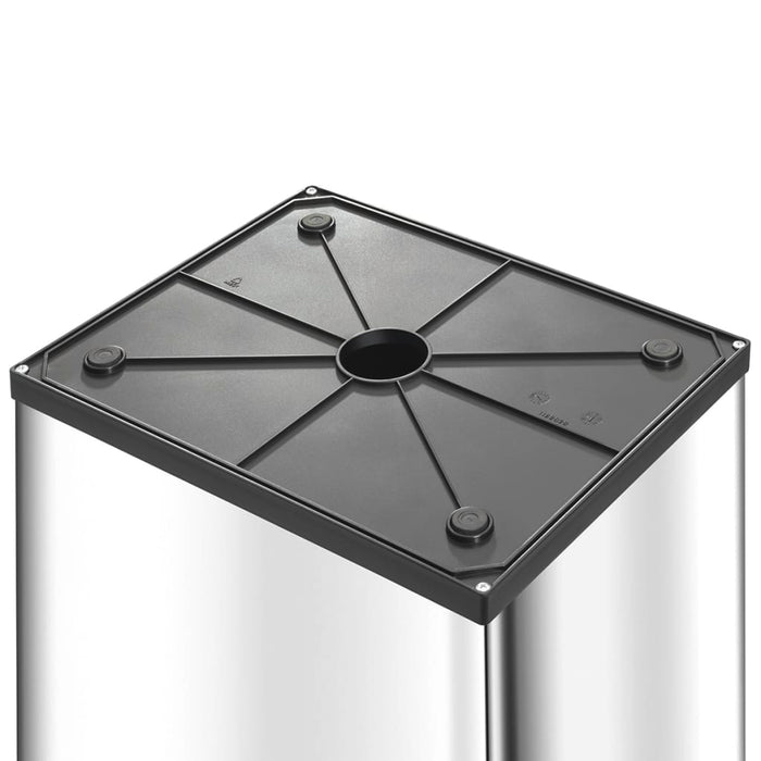Hailo Vuilnisbak Zilver en zwart