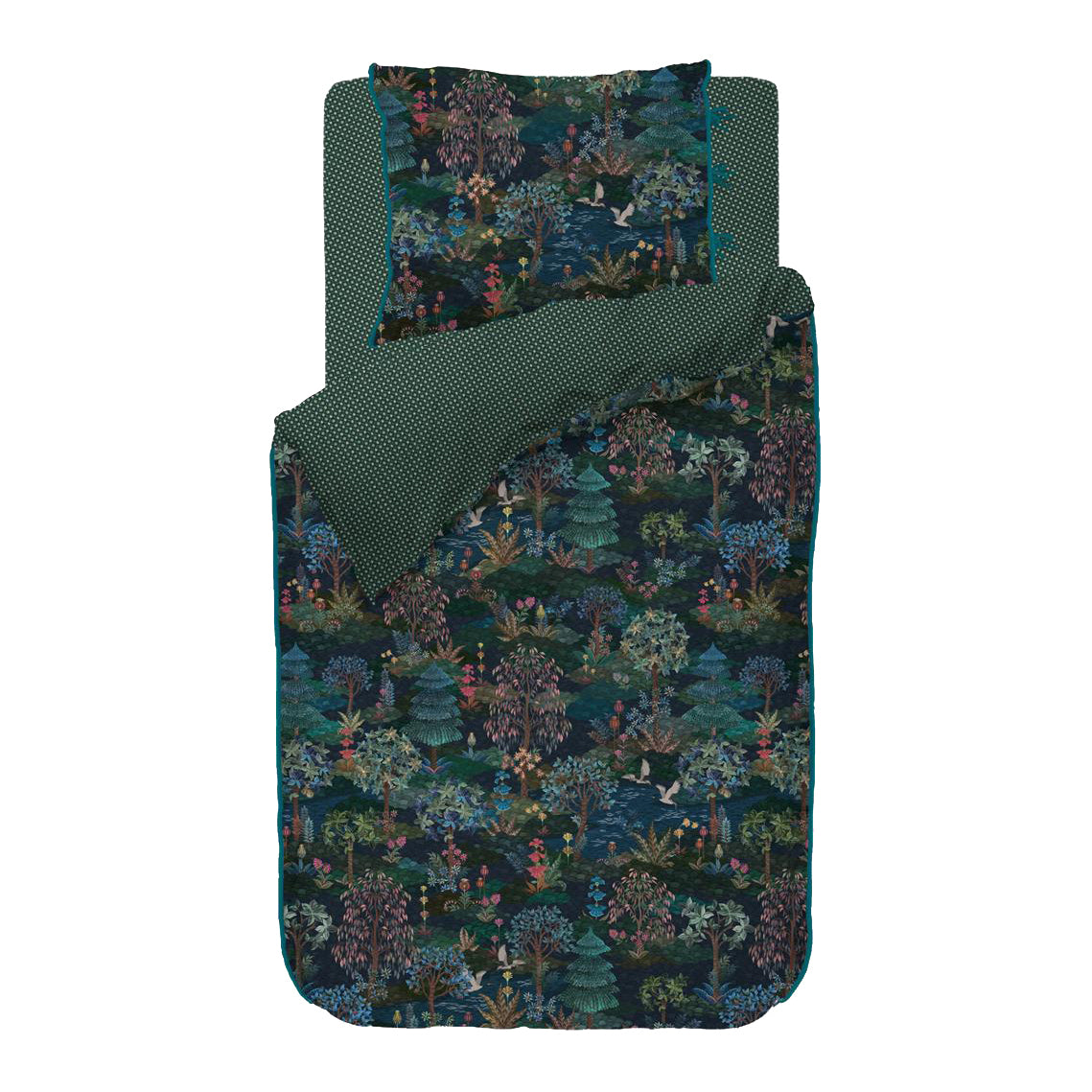 Pip Studio Garden Dekbedovertrek 140 x 220 cm - Donkerblauw